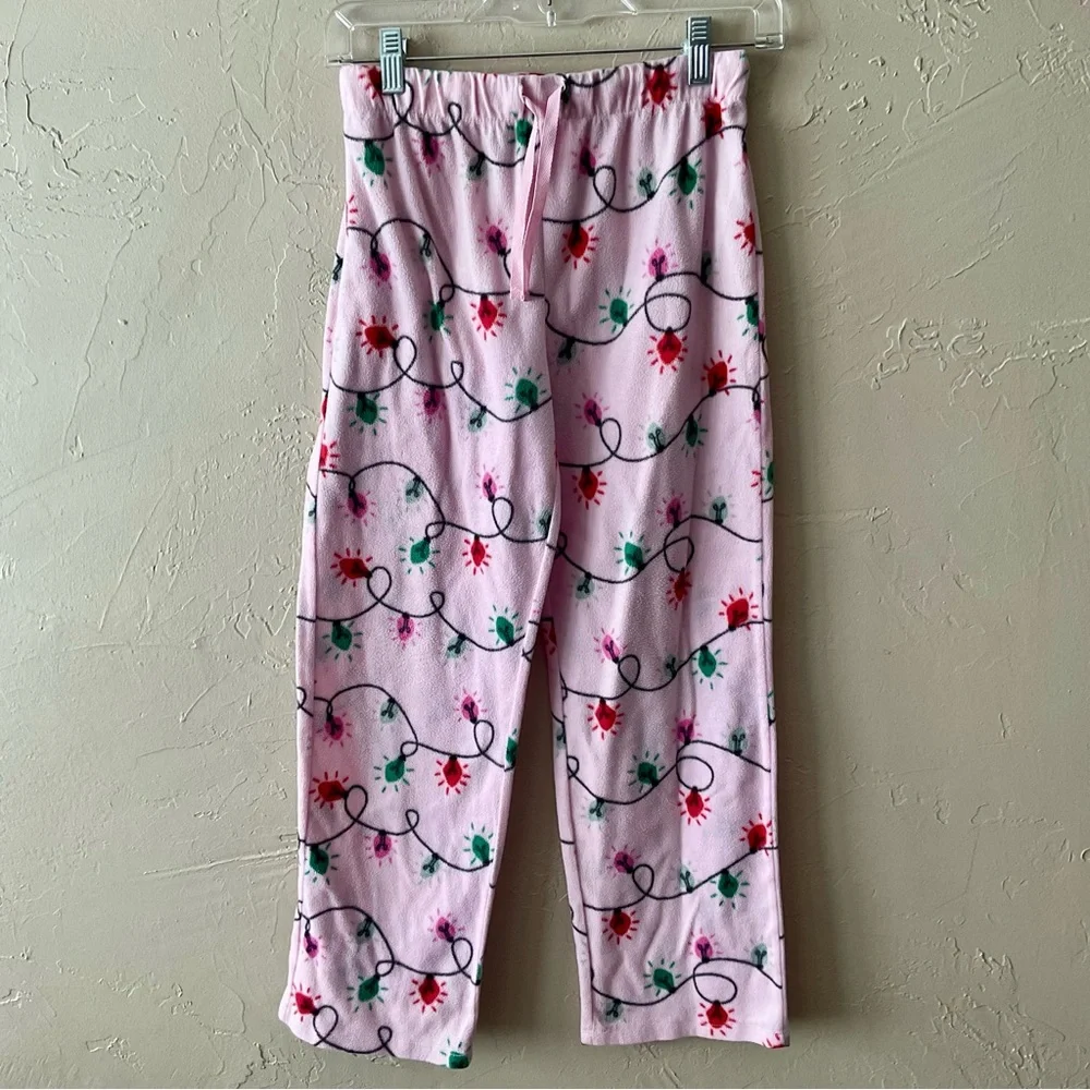 Holiday Time Kids Pajama Bottoms - Pink lights